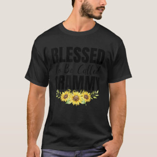 Camiseta Abençoada Por Ser Chamada De Avó Mulheres Floral C