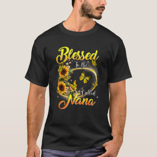 Camiseta Abençoada Por Ser Chamada De Nana Cute Sunflower M