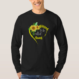 Camiseta Abençoada por ser chamada de tia Sunflower tia de