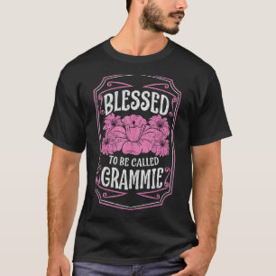 Camiseta Abençoada Por Ser Chamada Grammie Bonita Mãe Flora