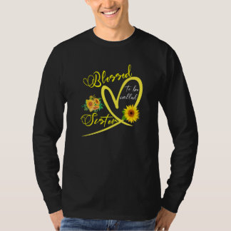 Camiseta Abençoada Por Ser Chamada Irmã Girassol Mãe
