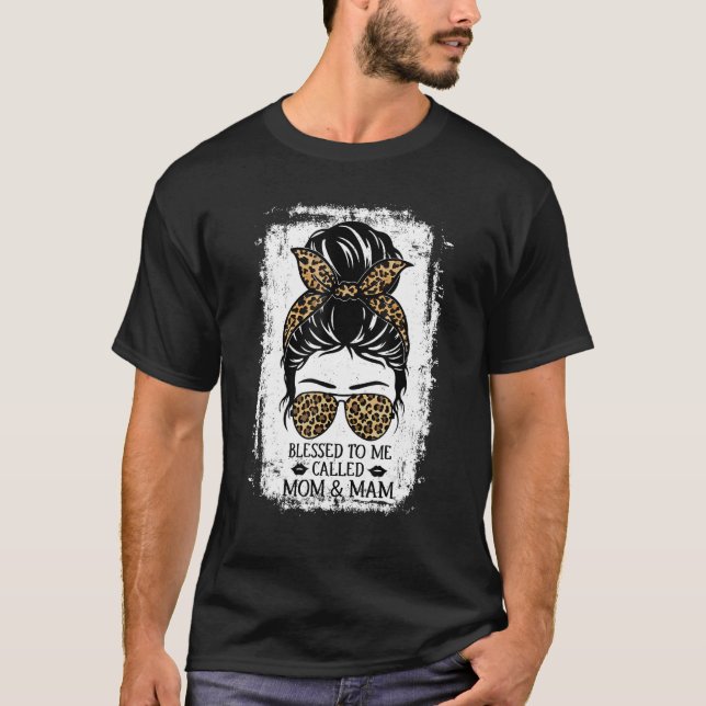 Camiseta Abençoada Por Ser Chamada Mãe E Mam Mensageira Leo (Frente)