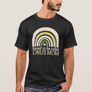 Camiseta Abençoada Por Ser Chamado Mãe Bônus Boho Arco-Íris