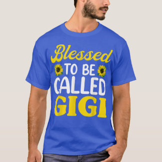 Camiseta Abençoada Seja Chamada Gigi Sunflower , Mãe Engraç
