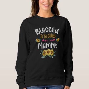 Camiseta Abençoada Seja Chamada Mammy Sunflower Mammy Mães