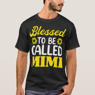 Camiseta Abençoada Seja Chamada Mimi Sunflower, Mãe Engraça