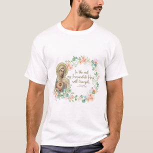 Camiseta Abençoada Virgem Maria Fátima Religiosa Católica
