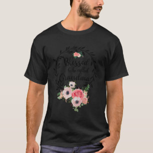 Camiseta Abençoada Vovó Floral, Ele Abençoou Ser Chamada De
