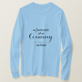 Camiseta Abençoada vovó (texto negro)