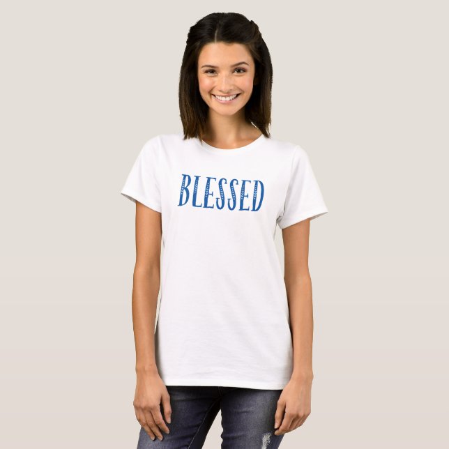 Camiseta Abençoado. (Frente Completa)