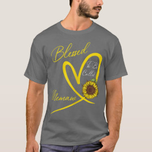Camiseta Abençoado A Ser Chamado De "Memaw Sunflower Heart"