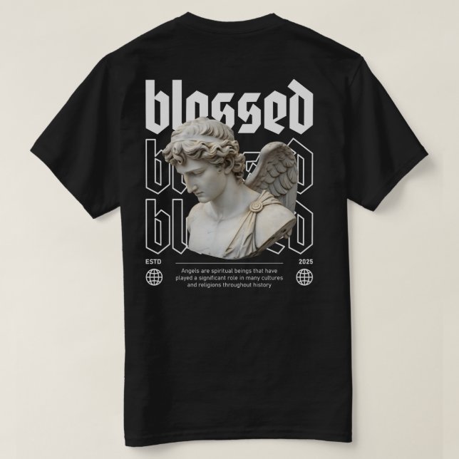 Camiseta Abençoado Anjo (Verso do Design)