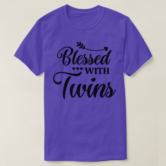 Camiseta Abençoado com gêmeos (Frente do Design)