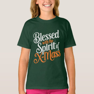 Camiseta Abençoado Com O Espírito De Artes Digitais Em Mass