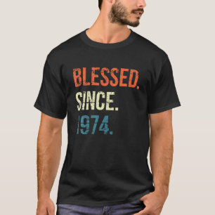 Camiseta Abençoado desde 1974, 50º aniversário, Presentes V