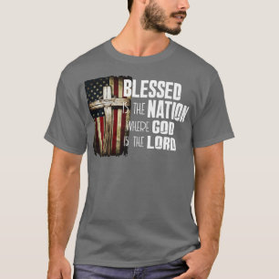 Camiseta Abençoado É A Nação Cujo Deus É O Senhor Cristão