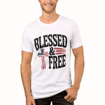 Abençoado e Livre | Cruz de Bandeira Americana Pat