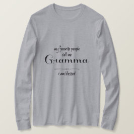 Camiseta Abençoado Gramma (texto negro)