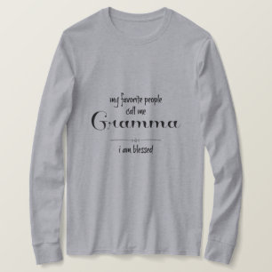 Camiseta Abençoado Gramma (texto negro)
