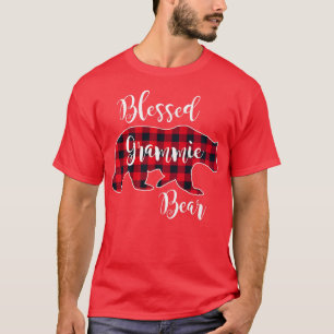 Camiseta Abençoado Grammie Bear Vermelho Buffalo - Xadrez G