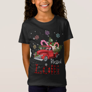 Camiseta Abençoado Lolli Natal Red Truck Presente Para A Av