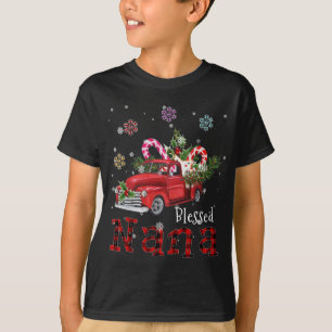 Camiseta Abençoado Nana Christmas Red Truck Gift Para Avó