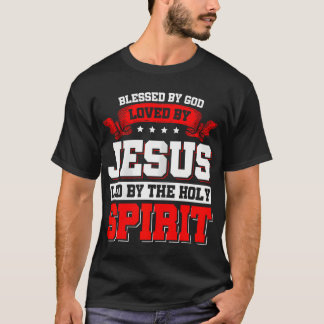 Camiseta Abençoado Por Deus Amado Por Jesus Liderado Pelo E