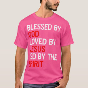 Camiseta Abençoado Por Deus Amado Por Jesus Liderado Pelo E