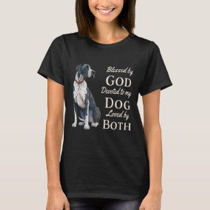 Camiseta Abençoado Por Deus Dedicado Ao Meu Grande Dane Ama