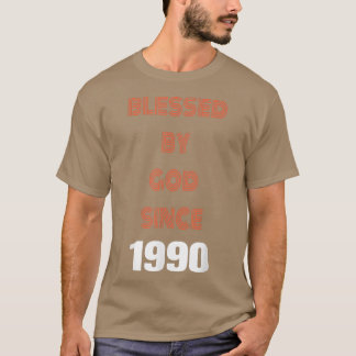Camiseta Abençoado por Deus desde 1990, positivo motivacion