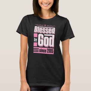 Camiseta Abençoado Por Deus Desde 2005, Christian Themed Bi
