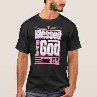 Camiseta Abençoado Por Deus Desde 2011, Christian Themed Bi