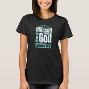Camiseta Abençoado Por Deus Desde 2012, Christian Themed Bi
