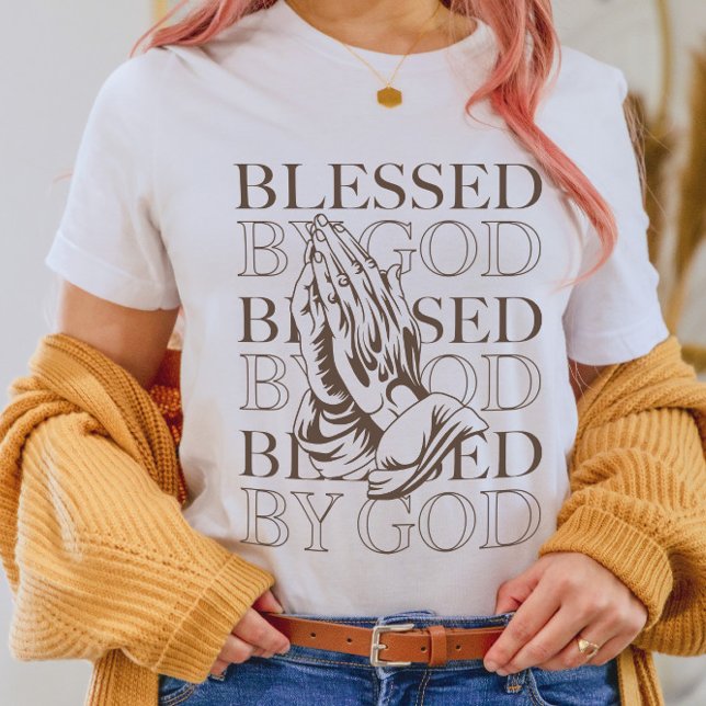 Camiseta Abençoado por Deus | Estética cristã moderna (Criador carregado)