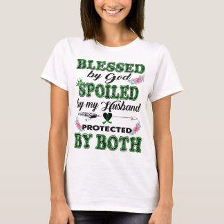 Camiseta abençoado por Deus mimado pelo câncer de figado do