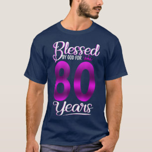 Camiseta Abençoado por Deus pelo presente de aniversário de