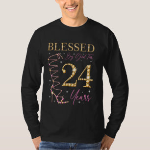 Camiseta Abençoado Por Deus Por 24 Anos De Idade 24ª Parte