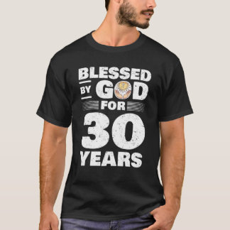Camiseta Abençoado Por Deus Por 30 Anos - aniversário de 30