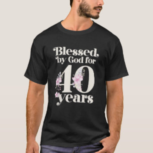 Camiseta Abençoado por Deus por 40 anos