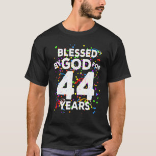 Camiseta Abençoado Por Deus Por 44 Anos Feliz Aniversário 4