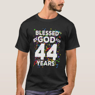 Camiseta Abençoado Por Deus Por 44 Anos Feliz Aniversário 4