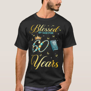 Camiseta Abençoado Por Deus Por 60 Anos De Aniversário Cris