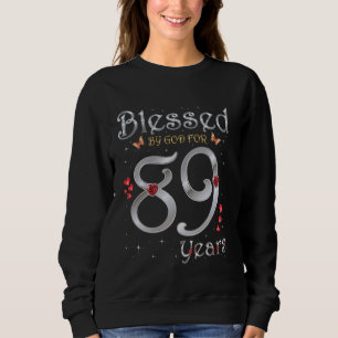 Camiseta Abençoado Por Deus Por 89 Anos De Idade 89º Aniver