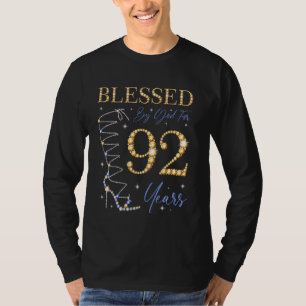 Camiseta Abençoado Por Deus Por 92 Anos De Idade 92ª Parte