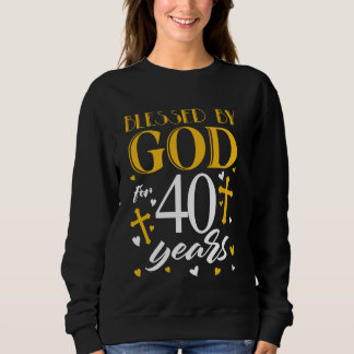 Camiseta Abençoado por Deus por aniversário de 40 anos de 4