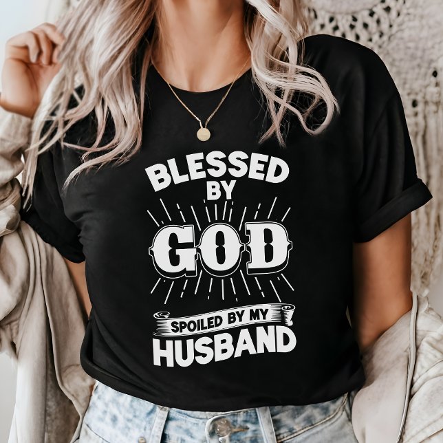 Camiseta Abençoado Por Deus Que Meu Marido Fé. (Criador carregado)