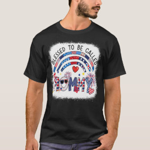 Camiseta Abençoado Por Ser Chamado De Fogos De Mamãe 4 De J