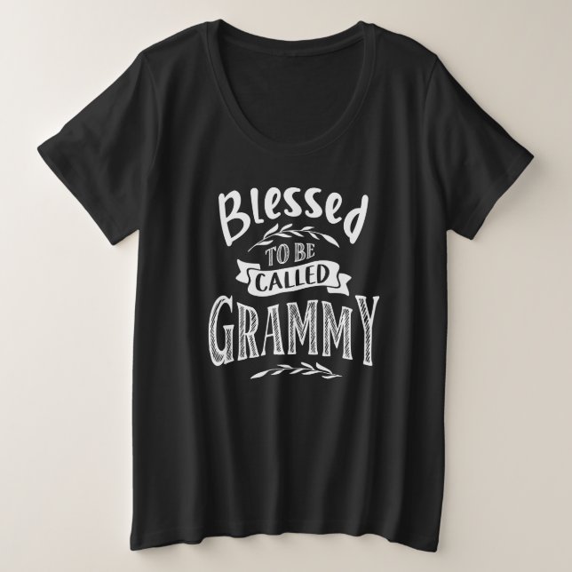 Camiseta Abençoado Por Ser Chamado De Grammy (Frente do Design)