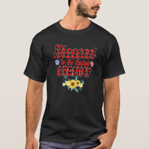 Camiseta Abençoado Por Ser Chamado De Grammy Sunflower Moth