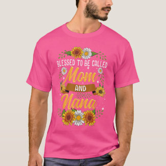 Camiseta Abençoado por ser chamado de Mamãe e Nana Girassol
